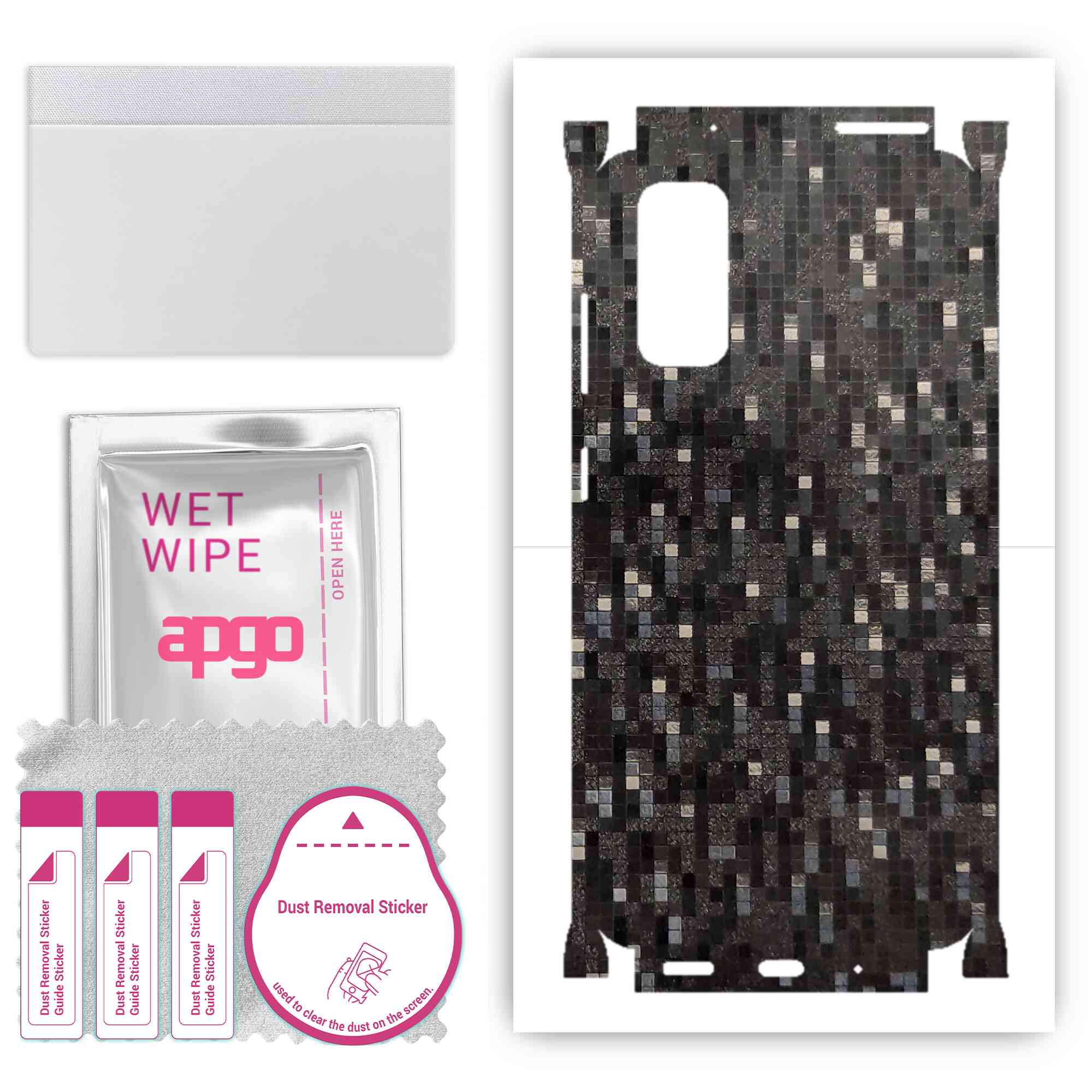 apgo Protective Skin Sticker for the back+sides compatible with Samsung Galaxy S20 5G UW, Full Wrap Film, Foil, Vinyl - Pattern Carbon Black Pixel
apgo Protective Skin Sticker for the back+sides compatible with Samsung Galaxy S20 5G UW, Full Wrap Film, Foil, Vinyl - Pattern Carbon Black Pixel