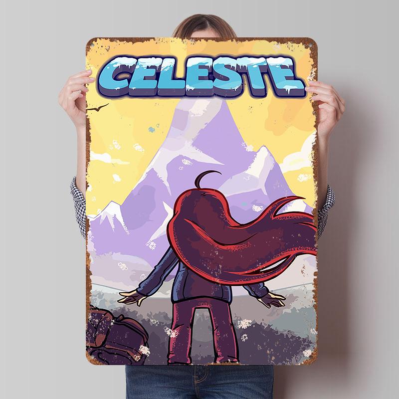 Celeste Game Cover Art Tinplate Poster Customized Wall Art Vintage Retro Metal Signs for Interior Decoration Living Room Decor 7.9x11.8In(20x30cm)
Celeste Game Cover Art Tinplate Poster Customized Wall Art Vintage Retro Metal Signs for Interior Decoration Living Room Decor 7.9x11.8In(20x30cm)
