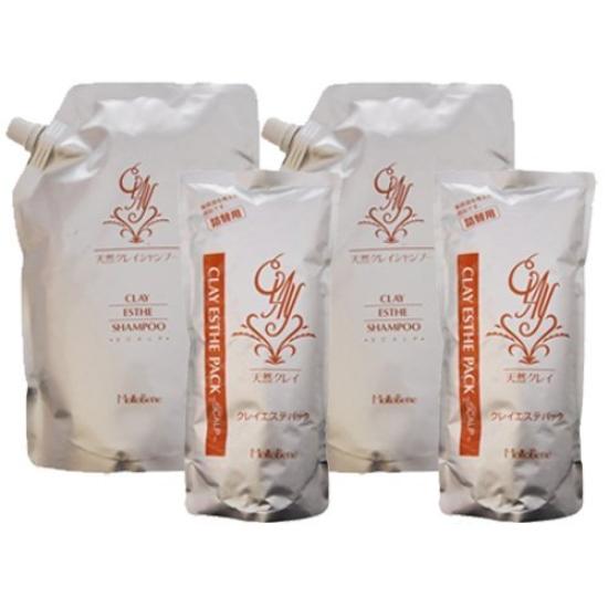 MoltoBene Clay Esthe Shampoo 800ml x 2 bottles Clay Esthe Pack 500g x 2 bottles Refill set
MoltoBene Clay Esthe Shampoo 800ml x 2 bottles Clay Esthe Pack 500g x 2 bottles Refill set