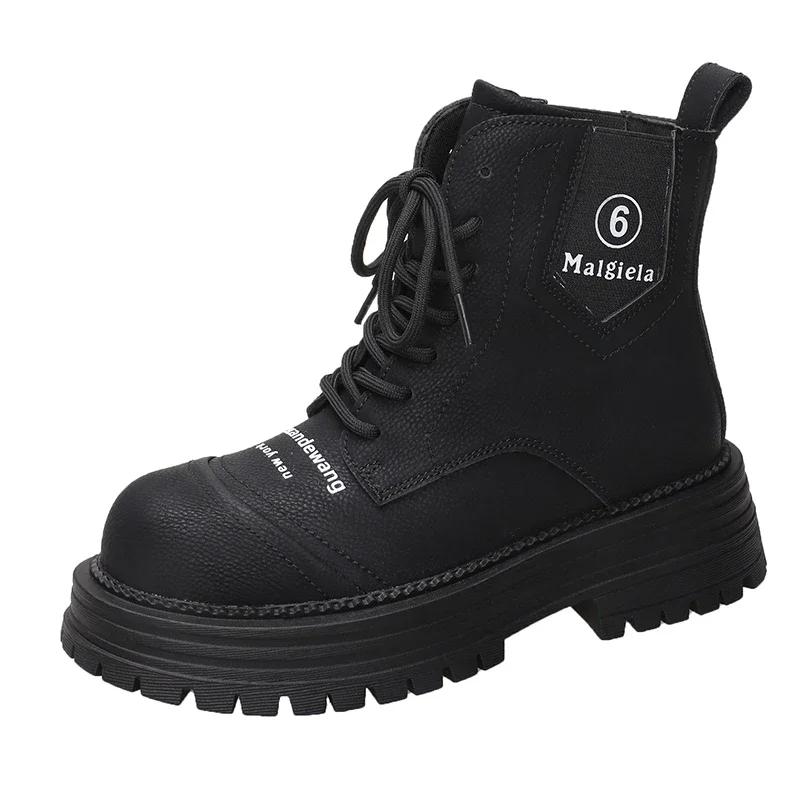 Мода 2024 года, осень, британский стиль, высокие женские мотоциклетные ботинки на шнуровке, нескользящие ботинки на толстой подошве для походов на открытом воздухе для женщин, Zapatos 40 чёрный
Мода 2024 года, осень, британский стиль, высокие женские мотоциклетные ботинки на шнуровке, нескользящие ботинки на толстой подошве для походов на открытом воздухе для женщин, Zapatos 40 чёрный