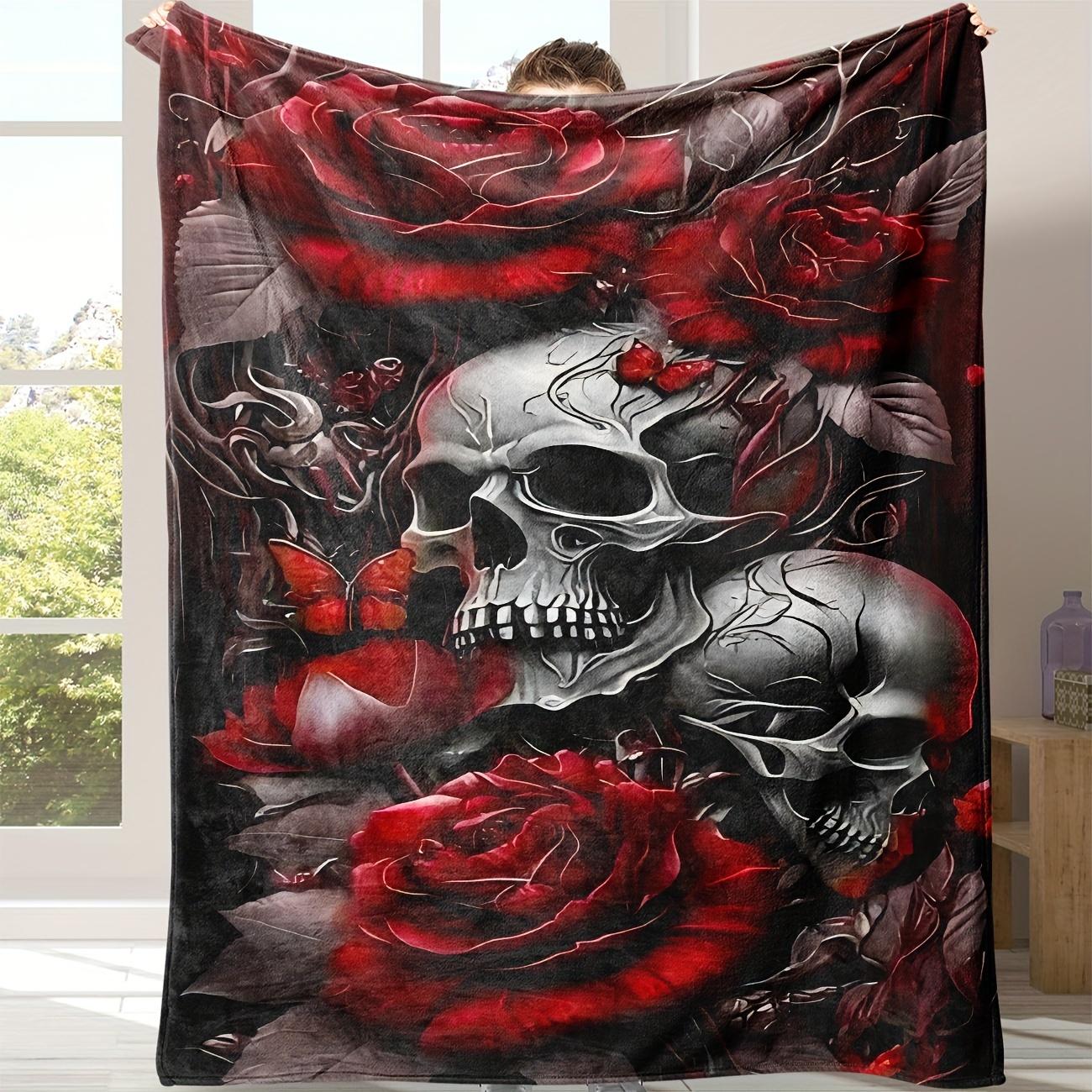 Gothic Skull Red Rose Blanket - Soft Cozy Throw with Butterfly Accents, Unique Home Decor, Perfect Gift for Dark Art Lovers 75x90cm
Gothic Skull Red Rose Blanket - Soft Cozy Throw with Butterfly Accents, Unique Home Decor, Perfect Gift for Dark Art Lovers 75x90cm