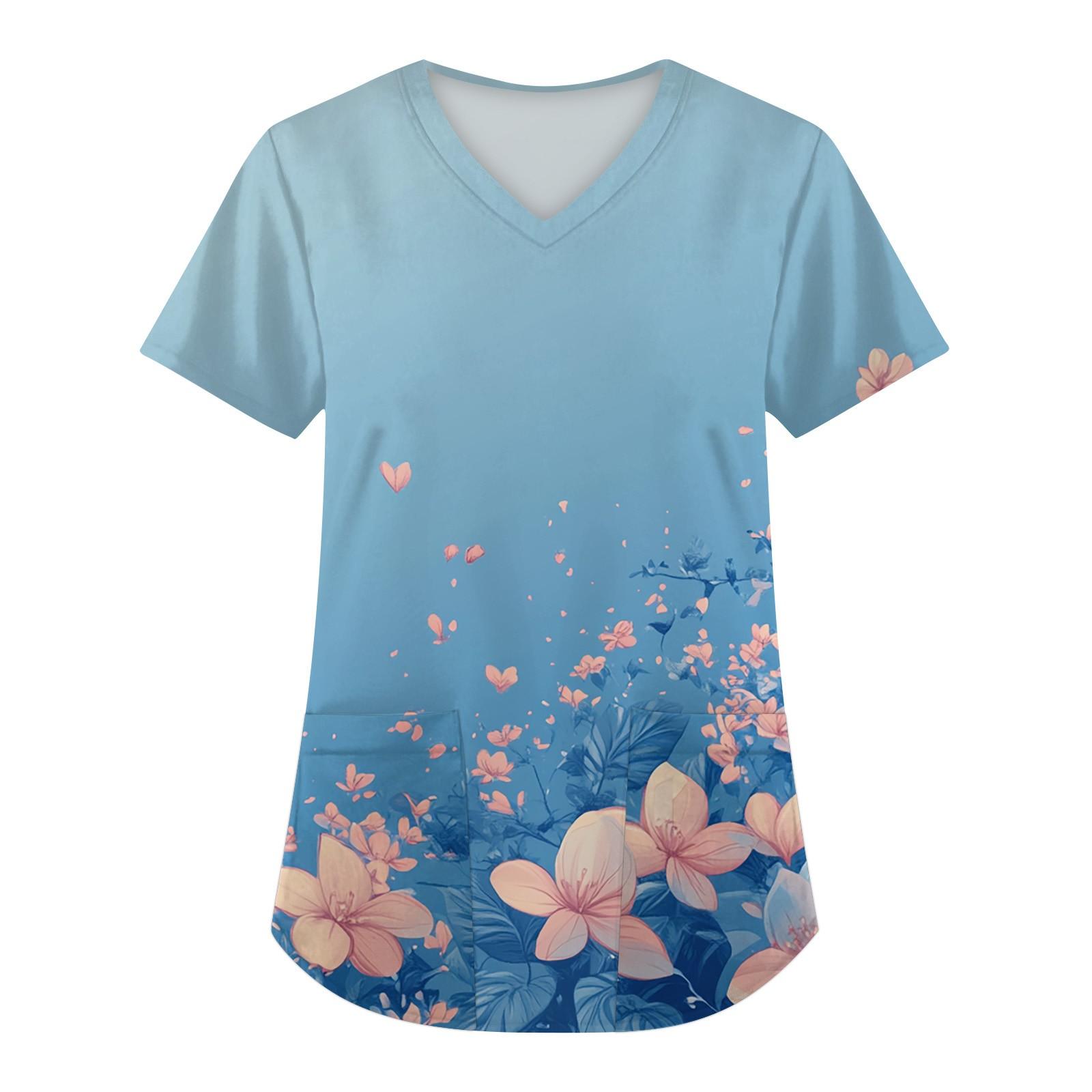 Женская мода с коротким рукавом и V-образным вырезом с карманами и цветочным принтом Топы Одежда XXXXXL
Женская мода с коротким рукавом и V-образным вырезом с карманами и цветочным принтом Топы Одежда XXXXXL