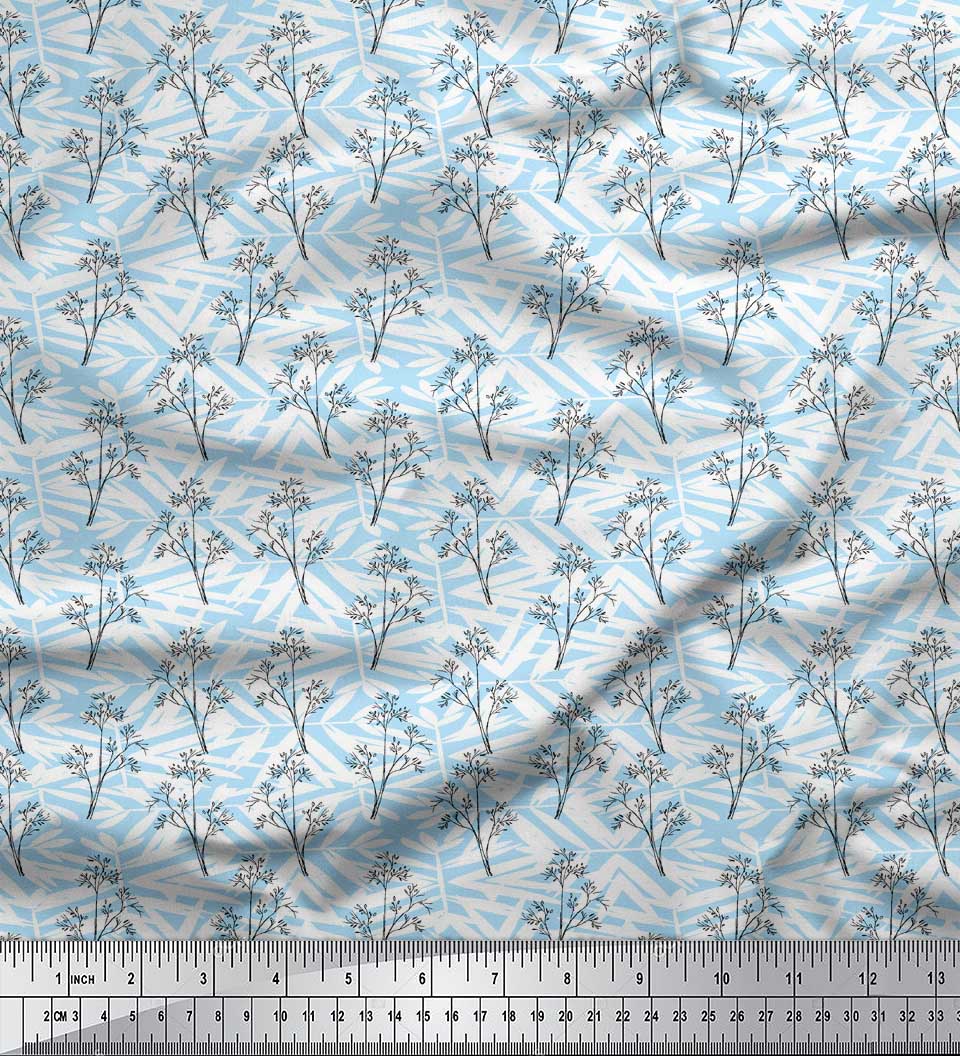Soimoi Blue Poly Snap Fabric Силуэт Ветвь Листья Печать Ткань по метрам 42 дюйма 42 Inch Wide - Poly Crepe синий
Soimoi Blue Poly Snap Fabric Силуэт Ветвь Листья Печать Ткань по метрам 42 дюйма 42 Inch Wide - Poly Crepe синий
