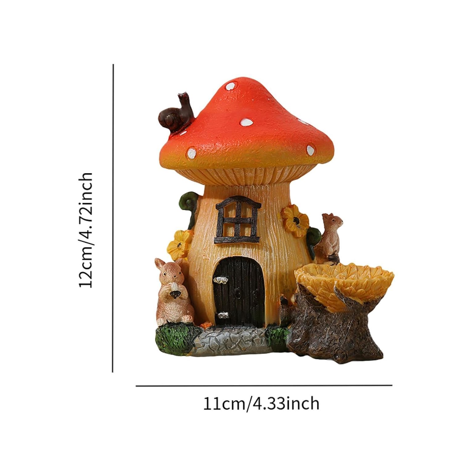 Resin Mushroom House with Cute Squirrel Fairy Garden Figurines Adorable Ring Jewelry Holder Home Desktop Decor Gift Animal Craft
Resin Mushroom House with Cute Squirrel Fairy Garden Figurines Adorable Ring Jewelry Holder Home Desktop Decor Gift Animal Craft