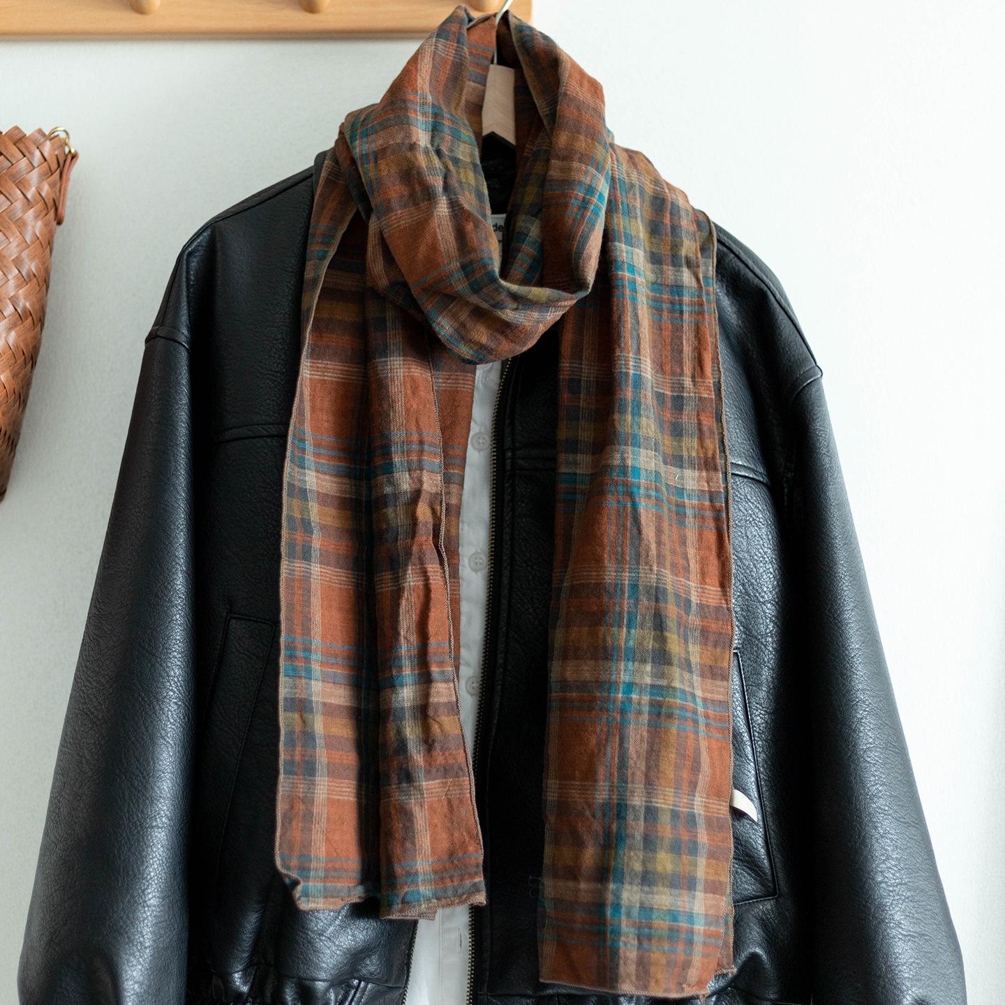 WTEMPO Pure Cotton Plaid Scarf Retro Style Spring Summer Thin Artistic Long Shawl Scarf 180*26cm оранжевый
WTEMPO Pure Cotton Plaid Scarf Retro Style Spring Summer Thin Artistic Long Shawl Scarf 180*26cm оранжевый