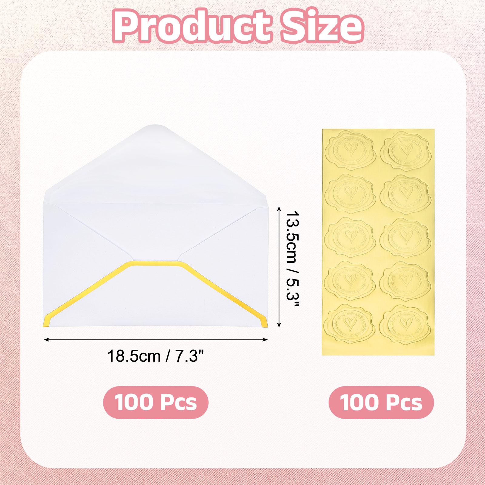 100Pcs A7 Envelopes Gold Border Invitation Envelopes Mailing Party Greeting Cards Gift Envelope for Wedding Graduation Birthday белый
100Pcs A7 Envelopes Gold Border Invitation Envelopes Mailing Party Greeting Cards Gift Envelope for Wedding Graduation Birthday белый