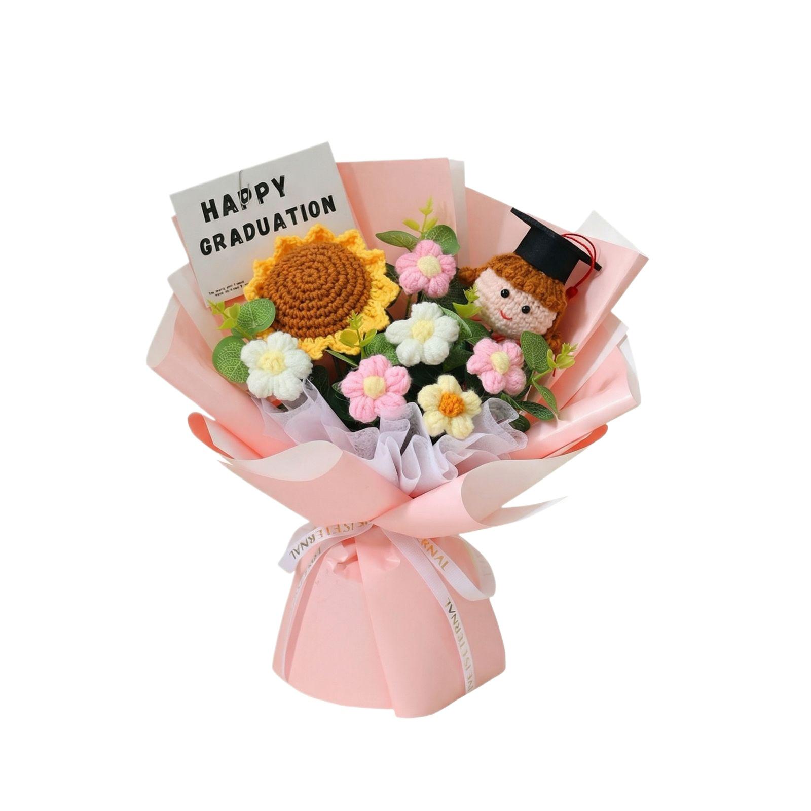 Knitted Yarn Flower Sunflower Puff Bouquet, Gift For Adult , Graduation , For Classmates And Friends One Size рожевий
Knitted Yarn Flower Sunflower Puff Bouquet, Gift For Adult , Graduation , For Classmates And Friends One Size рожевий