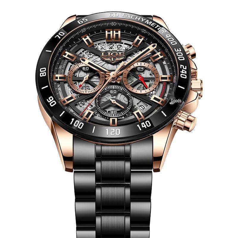 LIGE Men s Skeleton Quartz Watch - New Concept Multifunctional Waterproof Design золотий/Яскраво-рожевий
LIGE Men s Skeleton Quartz Watch - New Concept Multifunctional Waterproof Design золотий/Яскраво-рожевий