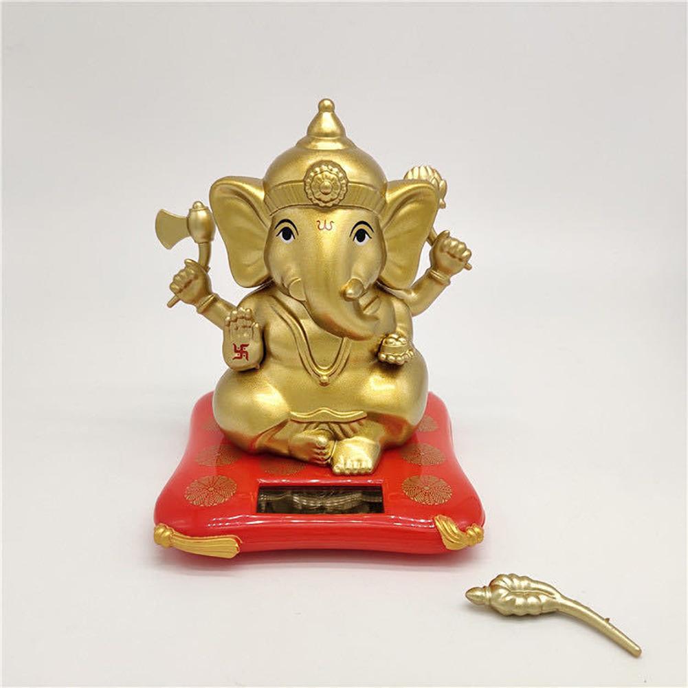 Solar Indian Ganesha Idol Figurine Ornament, Blessings Of Ganesha, Solar Powered Elephant Swinging Dancing Toys, For Dashboard Home Window Desk Decor gold Large size 10x10x12#1
Solar Indian Ganesha Idol Figurine Ornament, Blessings Of Ganesha, Solar Powered Elephant Swinging Dancing Toys, For Dashboard Home Window Desk Decor gold Large size 10x10x12#1