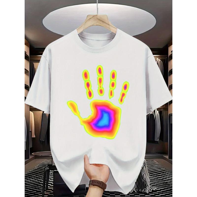 Fashion Round Neck T-Shirt with Colorful Handprint Design, Simple and Versatile Men s Wear Suitable for Various Occasions S белый
Fashion Round Neck T-Shirt with Colorful Handprint Design, Simple and Versatile Men s Wear Suitable for Various Occasions S белый