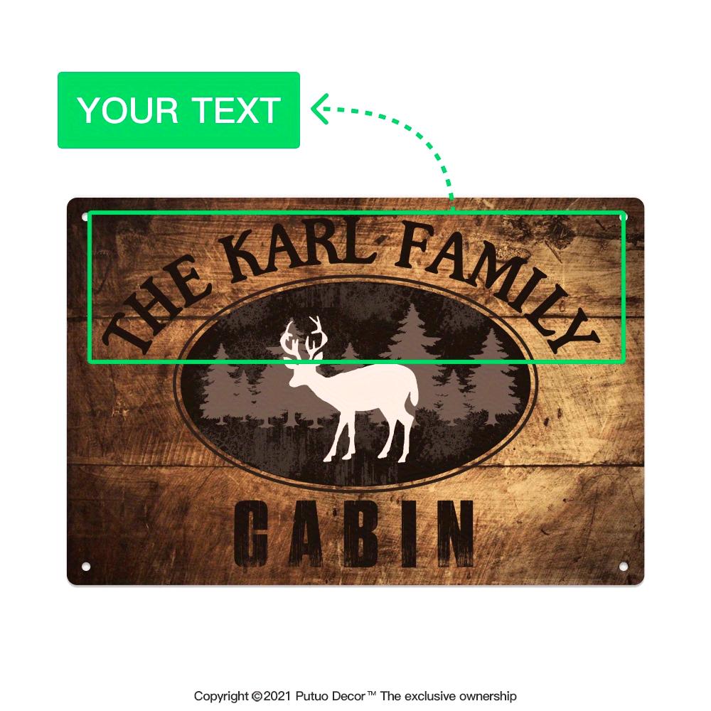Putuo Decor pc Custom Metal Tin Sign The Your Text Family Cabin Personalized Plaque Vintage Plate Wall Art Decoration 20x30cm(7.8x11.8inch)
Putuo Decor pc Custom Metal Tin Sign The Your Text Family Cabin Personalized Plaque Vintage Plate Wall Art Decoration 20x30cm(7.8x11.8inch)