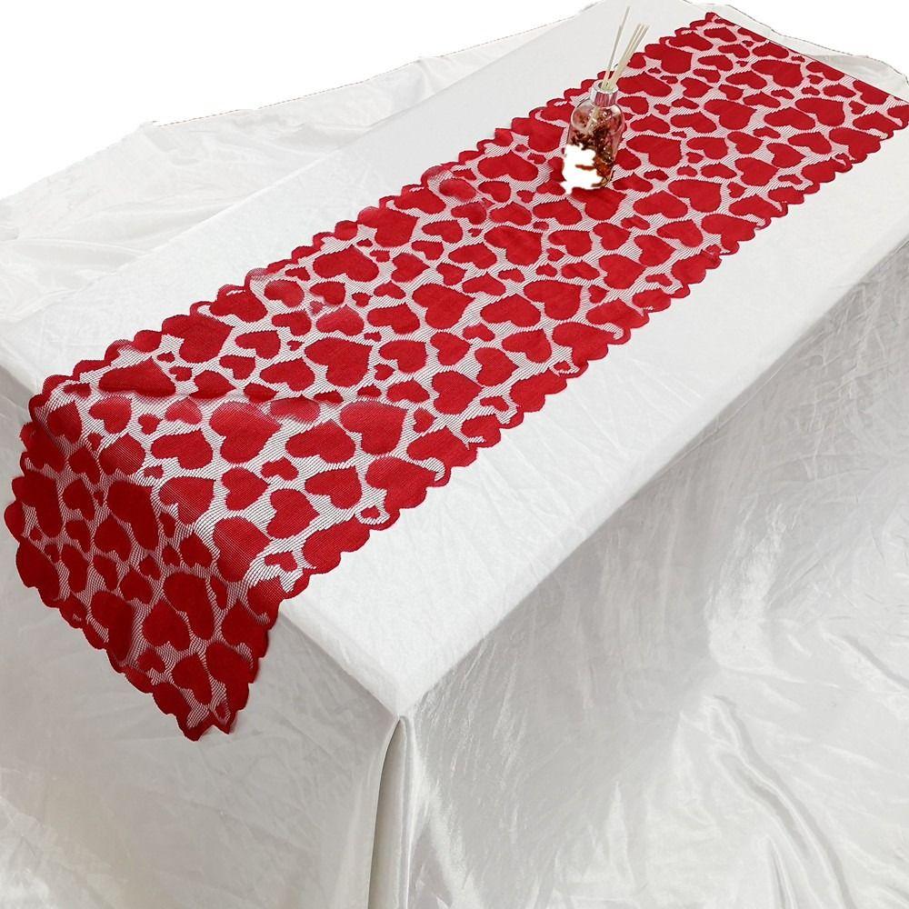 Valentines Day Red Heart Table Runner Lace Tablecloth Restaurants Table Cover Household 36*183CM
Valentines Day Red Heart Table Runner Lace Tablecloth Restaurants Table Cover Household 36*183CM
