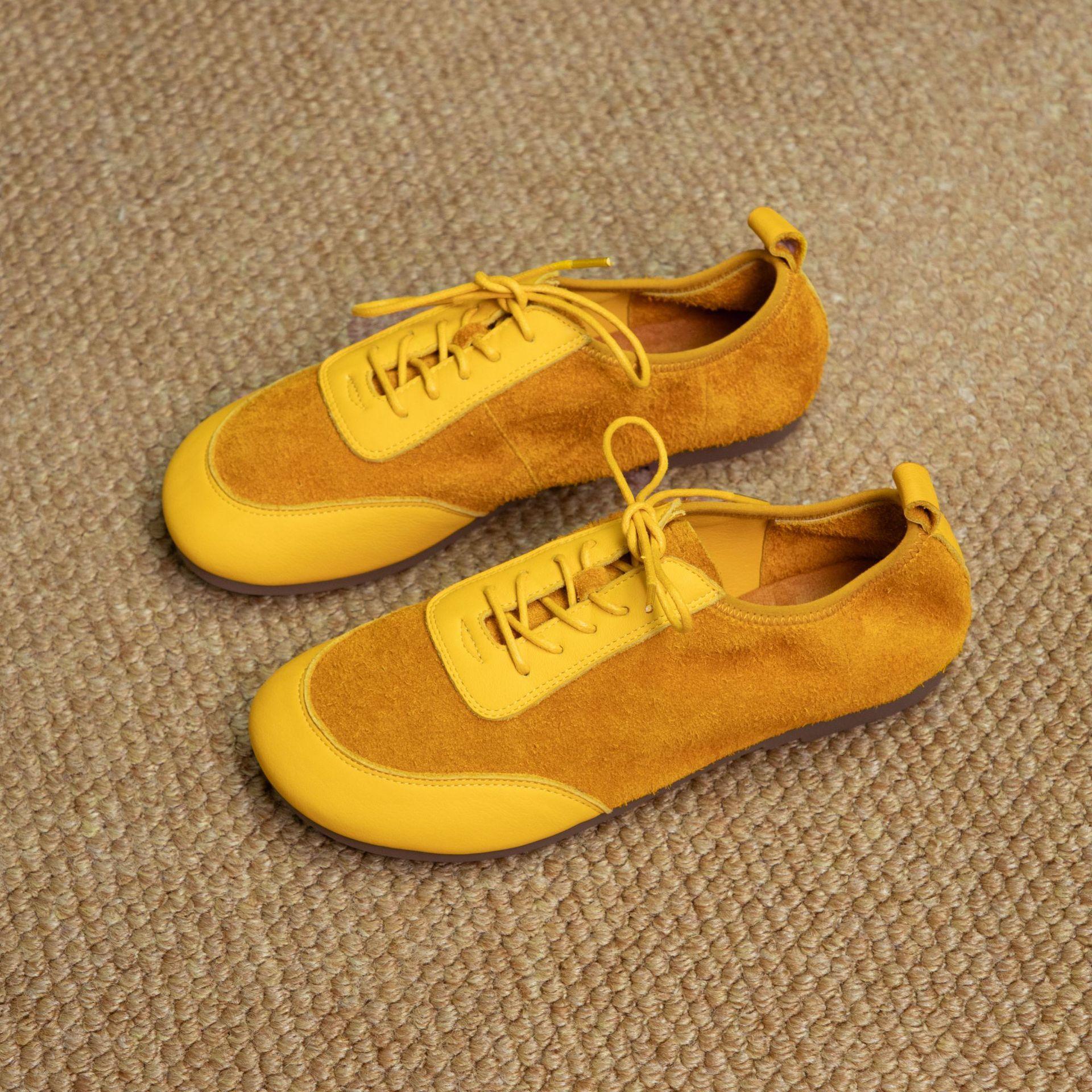 Johnature Genuine Leather Splicing Suede Soft Sole Comfortable Sports Shoes Lightweight Women s Flat Shoes 35 жовтий
Johnature Genuine Leather Splicing Suede Soft Sole Comfortable Sports Shoes Lightweight Women s Flat Shoes 35 жовтий