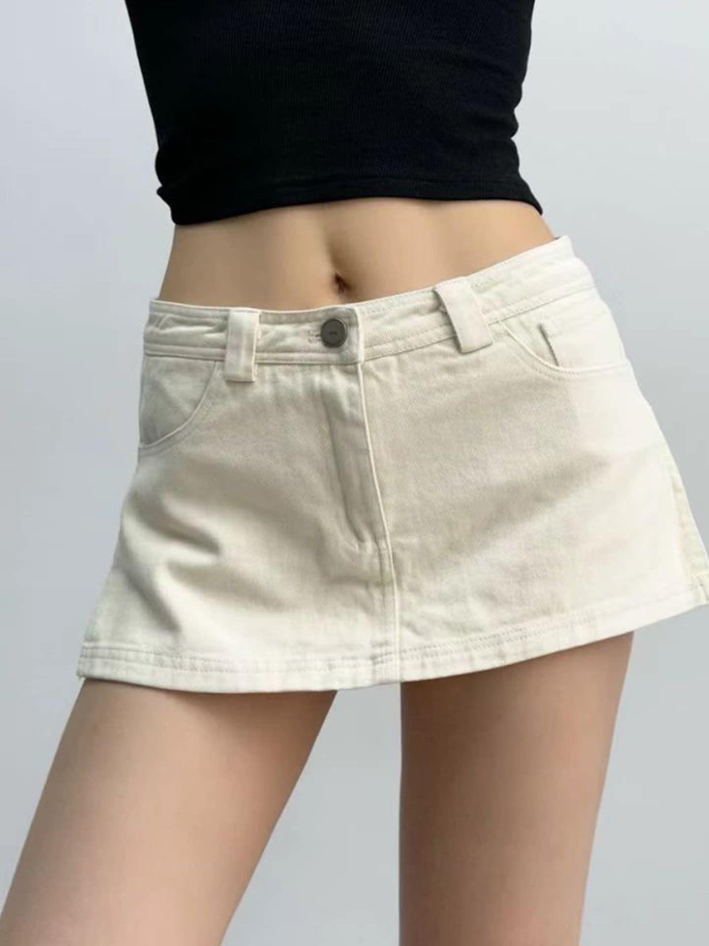 2026 Summer Low-Waist Retro Slit Washed Two-Piece Denim Skirt Shorts for Women Small белый
2026 Summer Low-Waist Retro Slit Washed Two-Piece Denim Skirt Shorts for Women Small белый