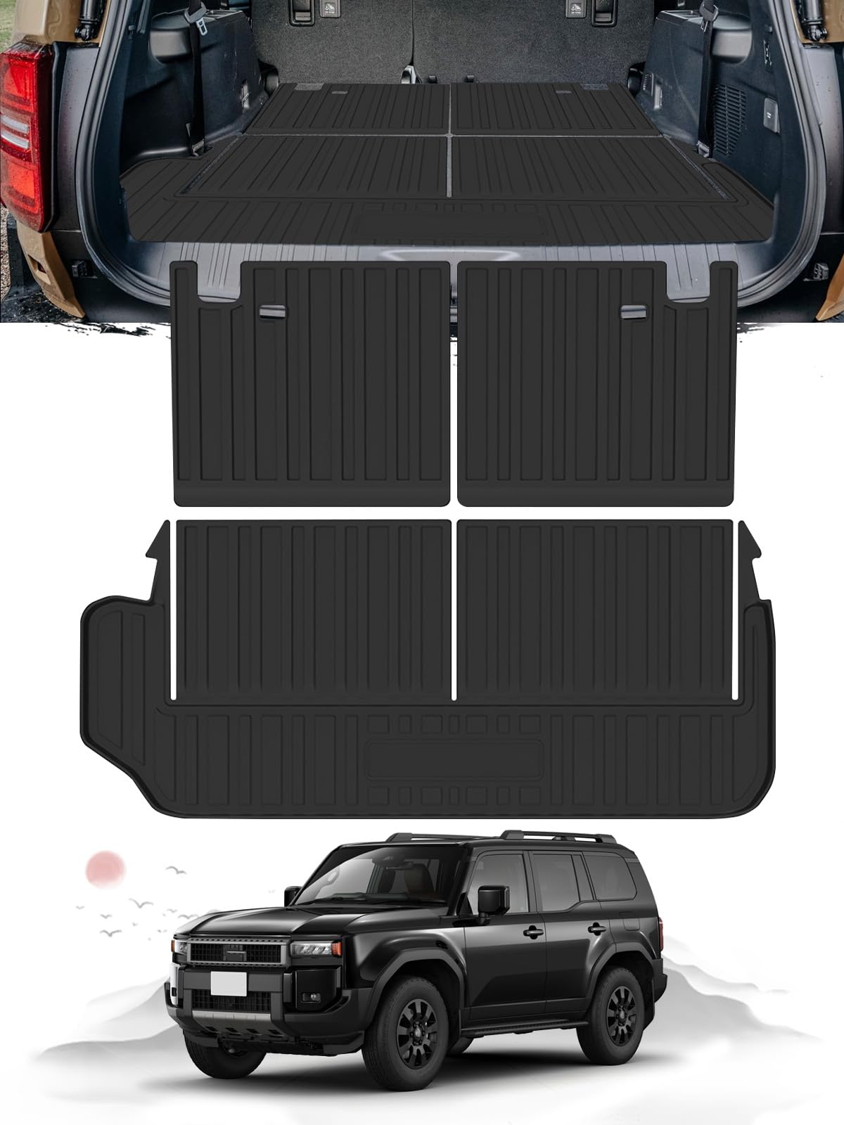 Ruiya Складной коврик для багажа Коврик на заднее сиденье для нового Toyota Land Cruiser 250 3D Багажный TPE Легкий в багажник Индивидуальный Моющийся + (7-местный) - Поднос,
Ruiya Складной коврик для багажа Коврик на заднее сиденье для нового Toyota Land Cruiser 250 3D Багажный TPE Легкий в багажник Индивидуальный Моющийся + (7-местный) - Поднос,