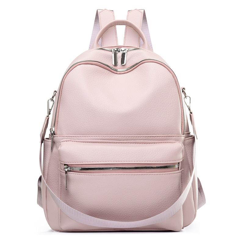 Женский однотонный рюкзак из мягкой кожи розовый
Женский однотонный рюкзак из мягкой кожи розовый