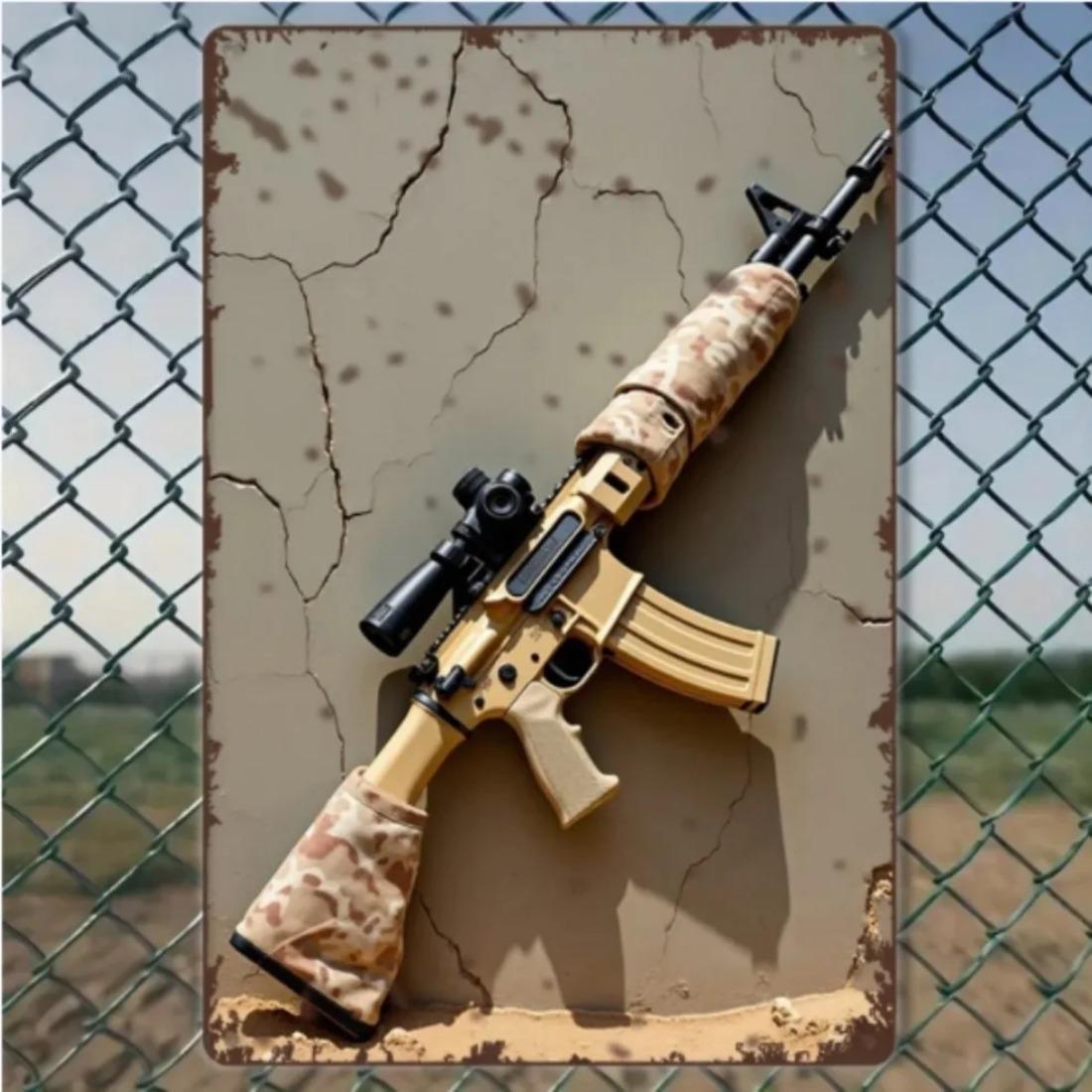 True Mans Toys Vintage Metal Sign 8x12 Inch Desert Camo Rifle Wall Decor Art 20x30cm
True Mans Toys Vintage Metal Sign 8x12 Inch Desert Camo Rifle Wall Decor Art 20x30cm
