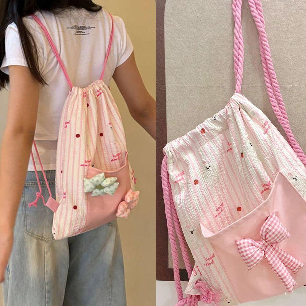 Commuting Nylon Shoulders Bag Ballet Style School Backpack Fashion Drawstring Backpacks Travel розовый
Commuting Nylon Shoulders Bag Ballet Style School Backpack Fashion Drawstring Backpacks Travel розовый