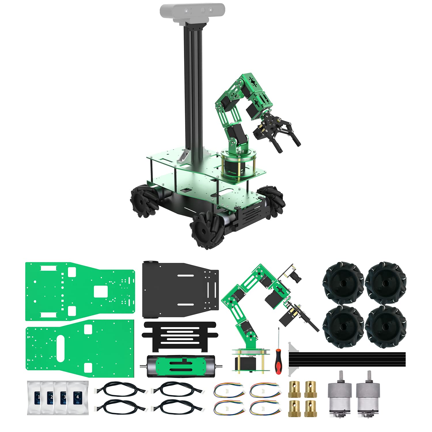 Yahboom Remote Control Chassis Automotive Chassis 6DOF Robotic Arm 80mm Macnum Wheel Frame UNO Raspberry Pi Jetson Nano DIY Robot Car for Electronic
Yahboom Remote Control Chassis Automotive Chassis 6DOF Robotic Arm 80mm Macnum Wheel Frame UNO Raspberry Pi Jetson Nano DIY Robot Car for Electronic