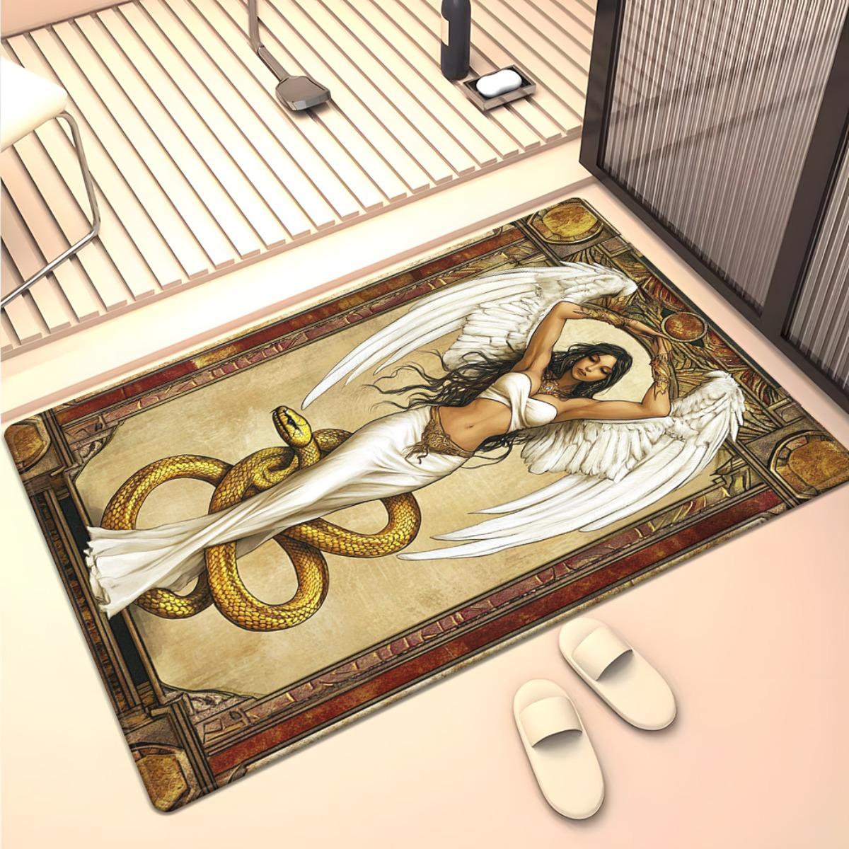 Angel Snake Golden Symbol Crystal Velvet Rug Mythical Art Living Room Floor Mat Religious Decor Antique Style Home Accent 50x80cm
Angel Snake Golden Symbol Crystal Velvet Rug Mythical Art Living Room Floor Mat Religious Decor Antique Style Home Accent 50x80cm