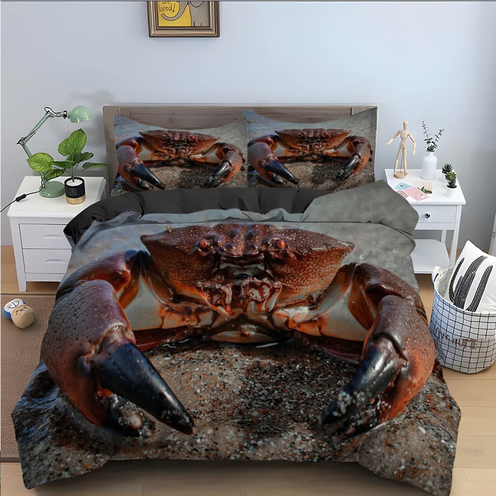 Crab Duvet Cover Twin Fish Scales Print Bedding Set Boys Girls Summer Ocean Sea Marine Creature Sealife Animal Comforter Cover EU Single(135x200cm)
Crab Duvet Cover Twin Fish Scales Print Bedding Set Boys Girls Summer Ocean Sea Marine Creature Sealife Animal Comforter Cover EU Single(135x200cm)