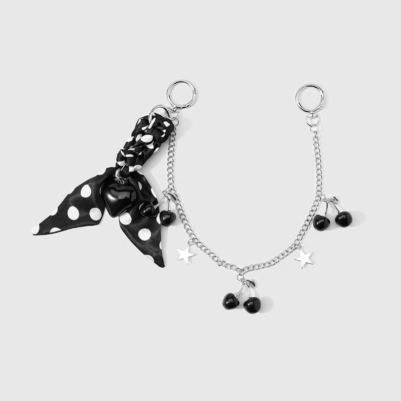 Retro Y2K Polka Dot Scarf Bag Chain Charm, DIY Bag Hanging Chain With Music Note & Cherry Pendant, Handbag Accessory Decorative
Retro Y2K Polka Dot Scarf Bag Chain Charm, DIY Bag Hanging Chain With Music Note & Cherry Pendant, Handbag Accessory Decorative
