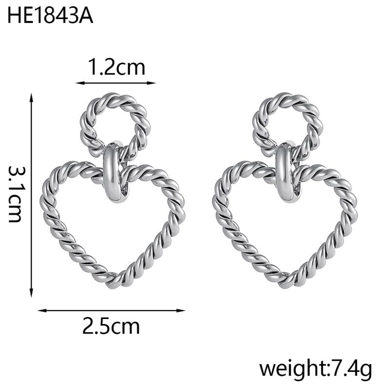CARLIDANA New Arrival Fashion Jewelry Stainless Steel Cool Fashion Double Round Fried Dough Twists Iron Geometric Drop Earrings
CARLIDANA New Arrival Fashion Jewelry Stainless Steel Cool Fashion Double Round Fried Dough Twists Iron Geometric Drop Earrings