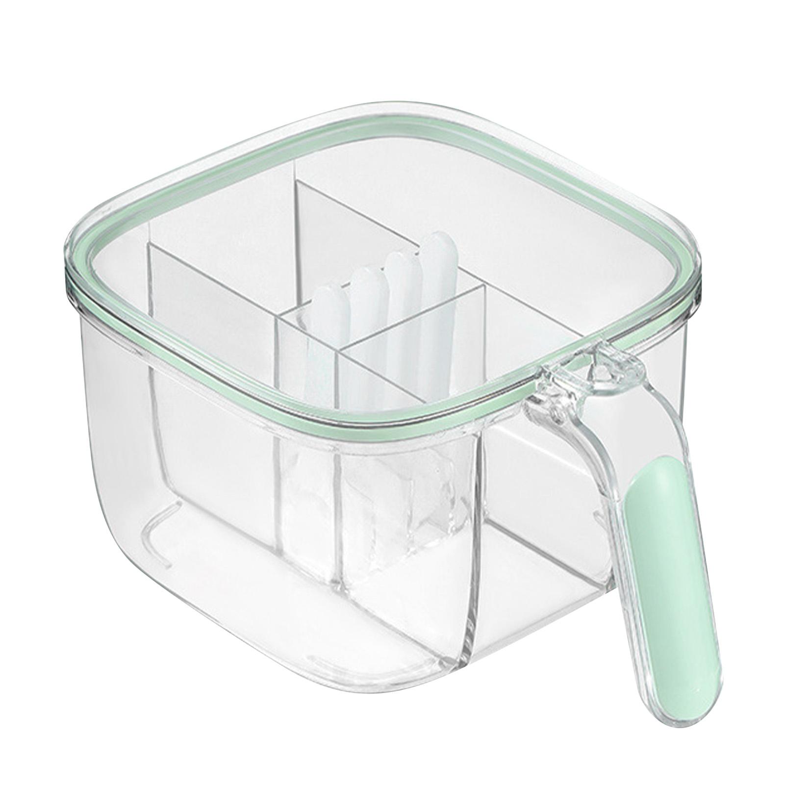 Seasoning Box 4 Compartments Transparent Window Strong PET Seasoning Jar with 4 Spoons for Home Kitchen Cooking Light светло-зеленый
Seasoning Box 4 Compartments Transparent Window Strong PET Seasoning Jar with 4 Spoons for Home Kitchen Cooking Light светло-зеленый