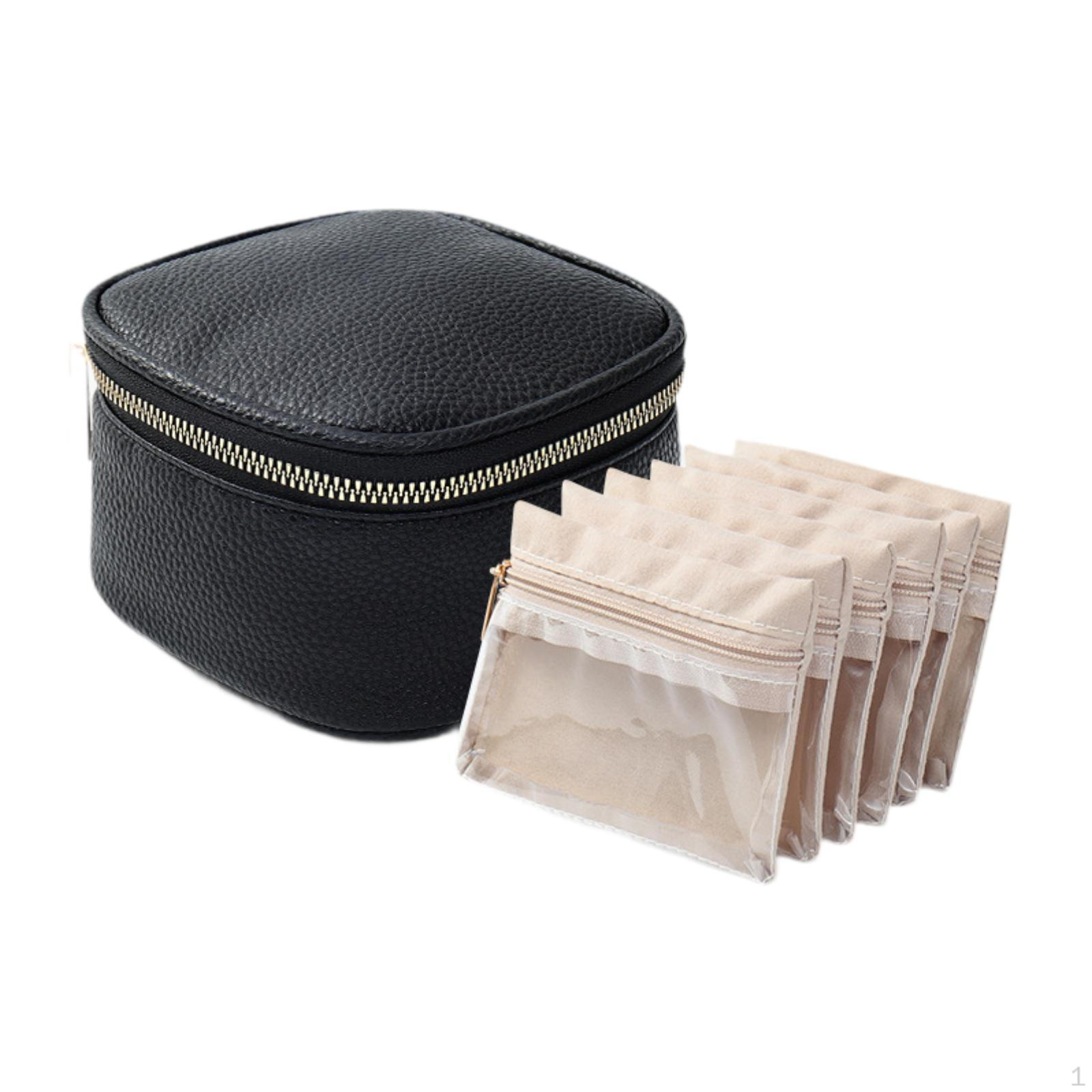 Jewellery Box PU Leather Organiser Stylish Elegant with 6 Velvet Pouch Portable Jewelry чорний
Jewellery Box PU Leather Organiser Stylish Elegant with 6 Velvet Pouch Portable Jewelry чорний