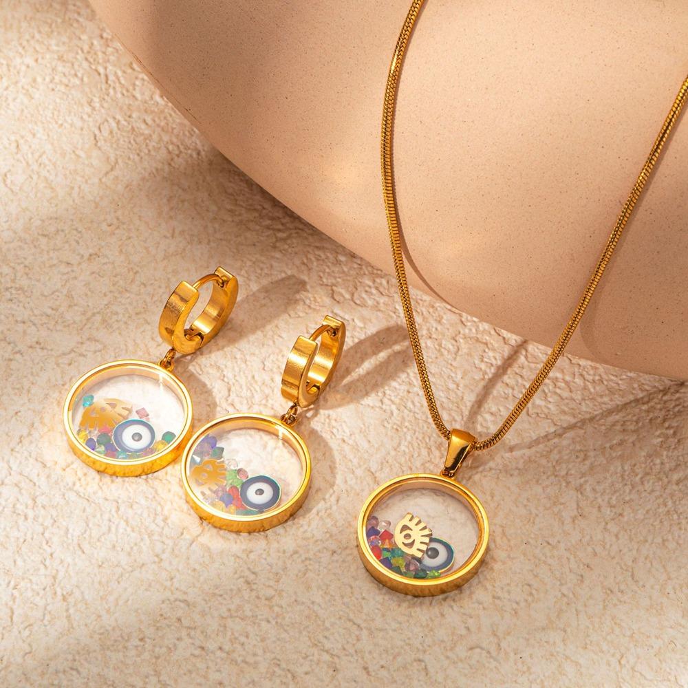 Shaking Devil s Eye Pendant Necklace Hollow Out Lucky Turkish Eye Jewelry Set Party Style A
Shaking Devil s Eye Pendant Necklace Hollow Out Lucky Turkish Eye Jewelry Set Party Style A