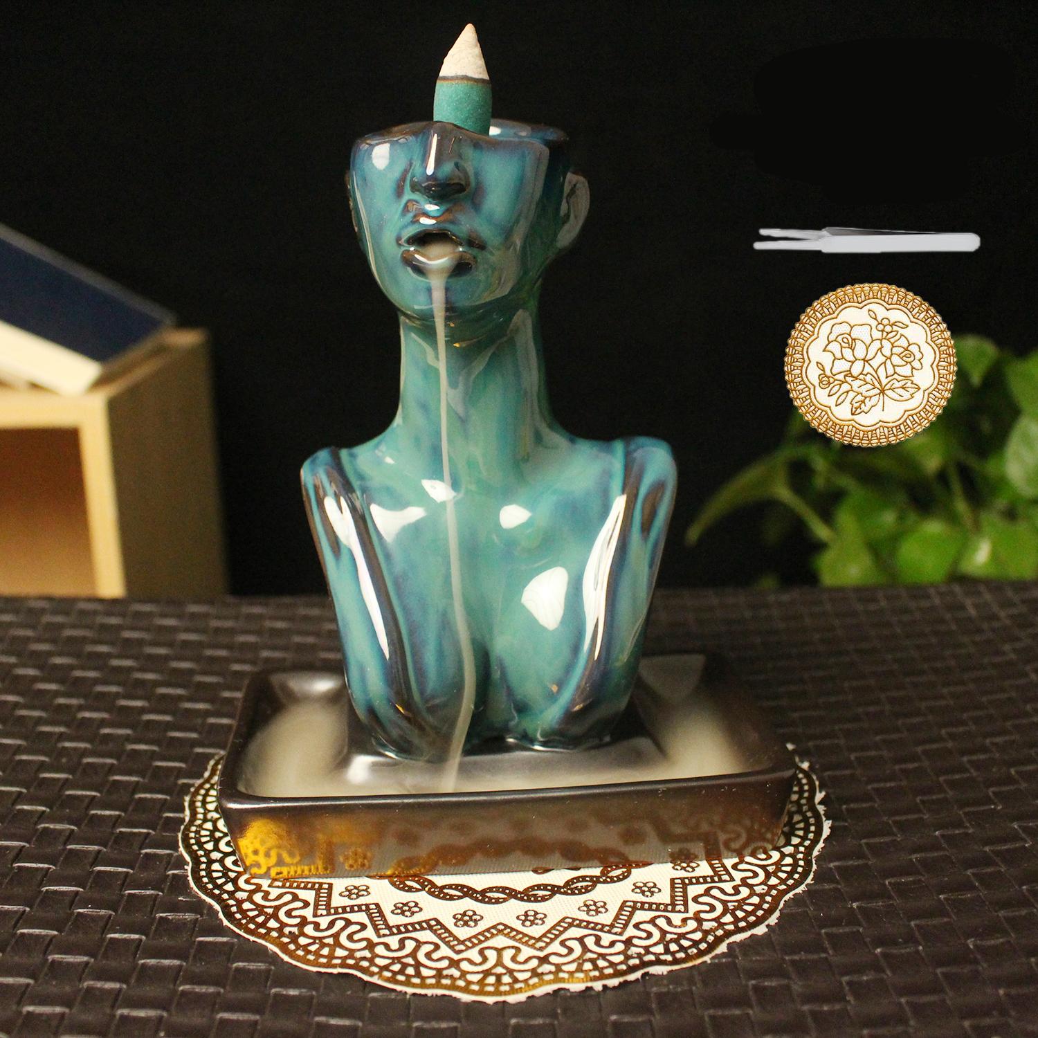 Handmade Crafts Backflow Incense Burner Creative Ceramic Ornament Desktop Incense Holder Aromatherapy Censer(Without Incense)
Handmade Crafts Backflow Incense Burner Creative Ceramic Ornament Desktop Incense Holder Aromatherapy Censer(Without Incense)