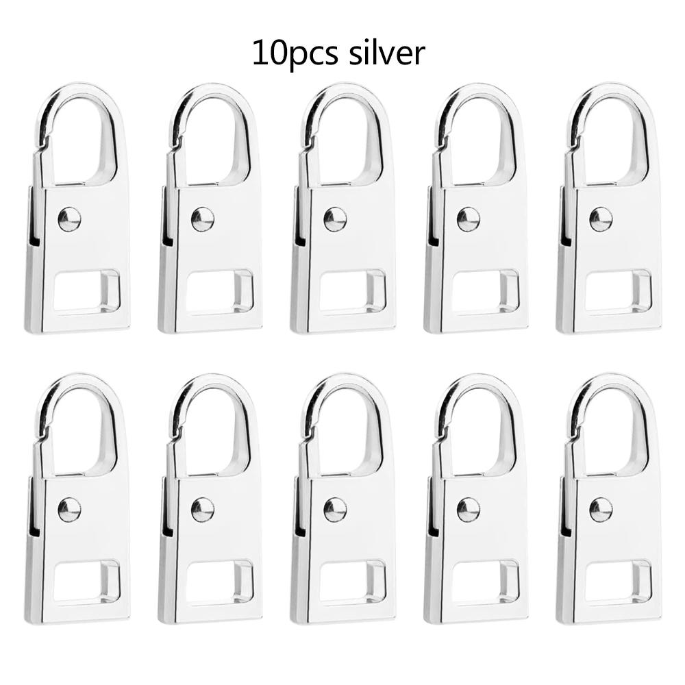 10Pcs Zipper Pull Replacement Kit Detachable Universal Metal Zipper Pull Tabs Repair Kit for Jackets Clothing Backpacks Boots
10Pcs Zipper Pull Replacement Kit Detachable Universal Metal Zipper Pull Tabs Repair Kit for Jackets Clothing Backpacks Boots