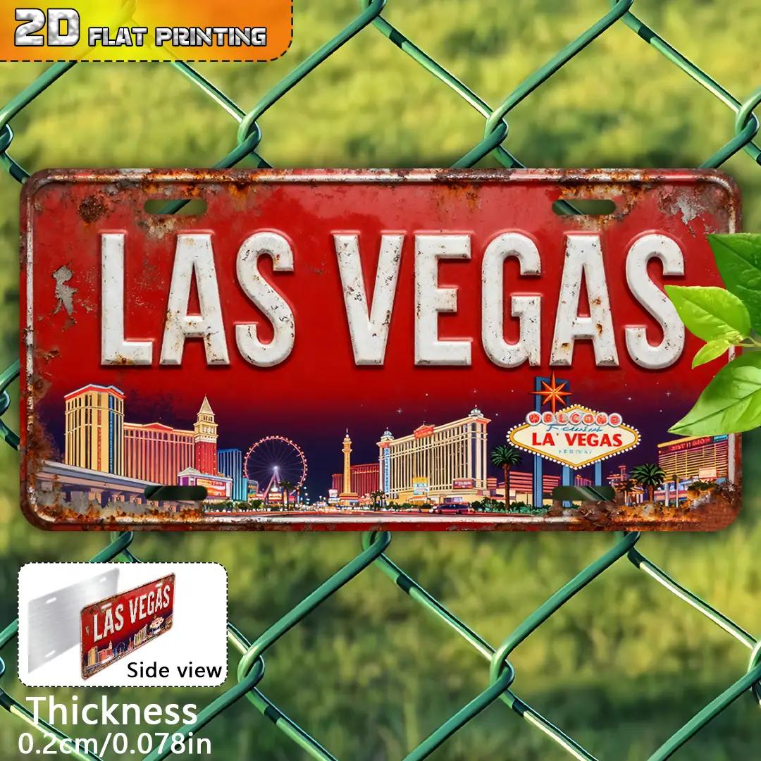 HD Tin Sign Vintage Las Vegas Retro License Plate Metal Wall Art Rustic US Casino City Decor for Bar Man Cave Nevada Travel L 15x30cm(5.9x7.8inch)
HD Tin Sign Vintage Las Vegas Retro License Plate Metal Wall Art Rustic US Casino City Decor for Bar Man Cave Nevada Travel L 15x30cm(5.9x7.8inch)