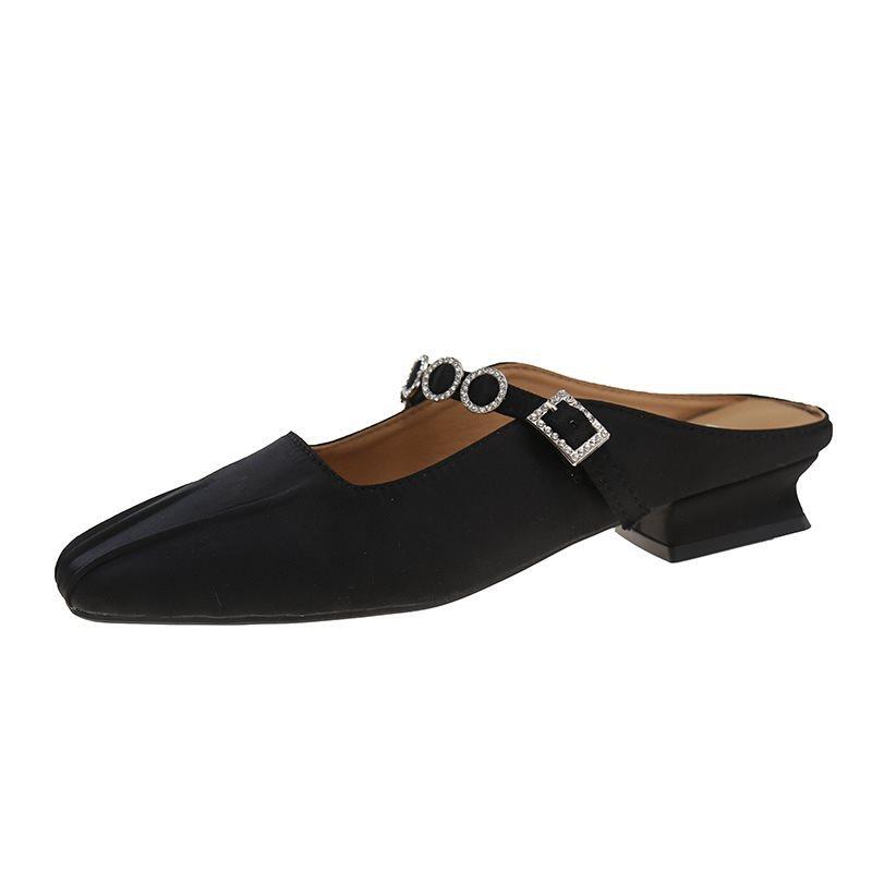 Mary Jane Half-Word Slippers Trendy Square Head Summer With Flat-Bottomed Bag Head Slippers Women Wear Annual Rhinestone Retro 40 чорний
Mary Jane Half-Word Slippers Trendy Square Head Summer With Flat-Bottomed Bag Head Slippers Women Wear Annual Rhinestone Retro 40 чорний