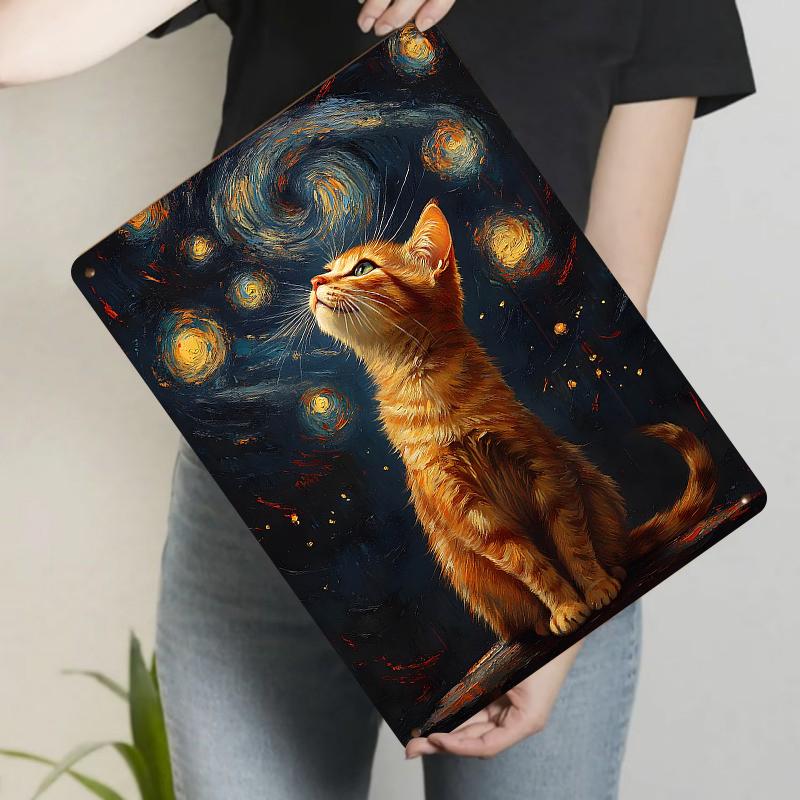 Van Gogh Style Starry Night Orange Cat Custom Metal Wall Art Living Room Bedroom Decor Hanging Painting 20x30cm(7.8x11.8inch)
Van Gogh Style Starry Night Orange Cat Custom Metal Wall Art Living Room Bedroom Decor Hanging Painting 20x30cm(7.8x11.8inch)