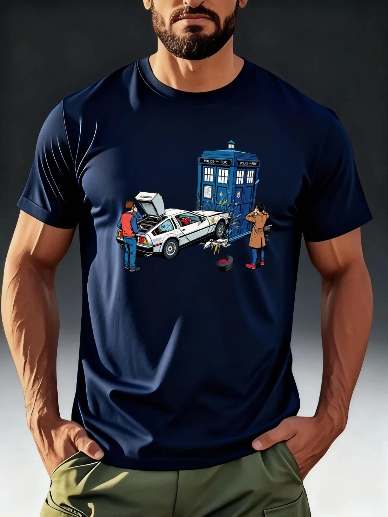 Men s Hardcore Sci-Fi T-Shirt with Time Machine Crash Print - Retro-Futuristic Time Travel Design XXXXL
Men s Hardcore Sci-Fi T-Shirt with Time Machine Crash Print - Retro-Futuristic Time Travel Design XXXXL