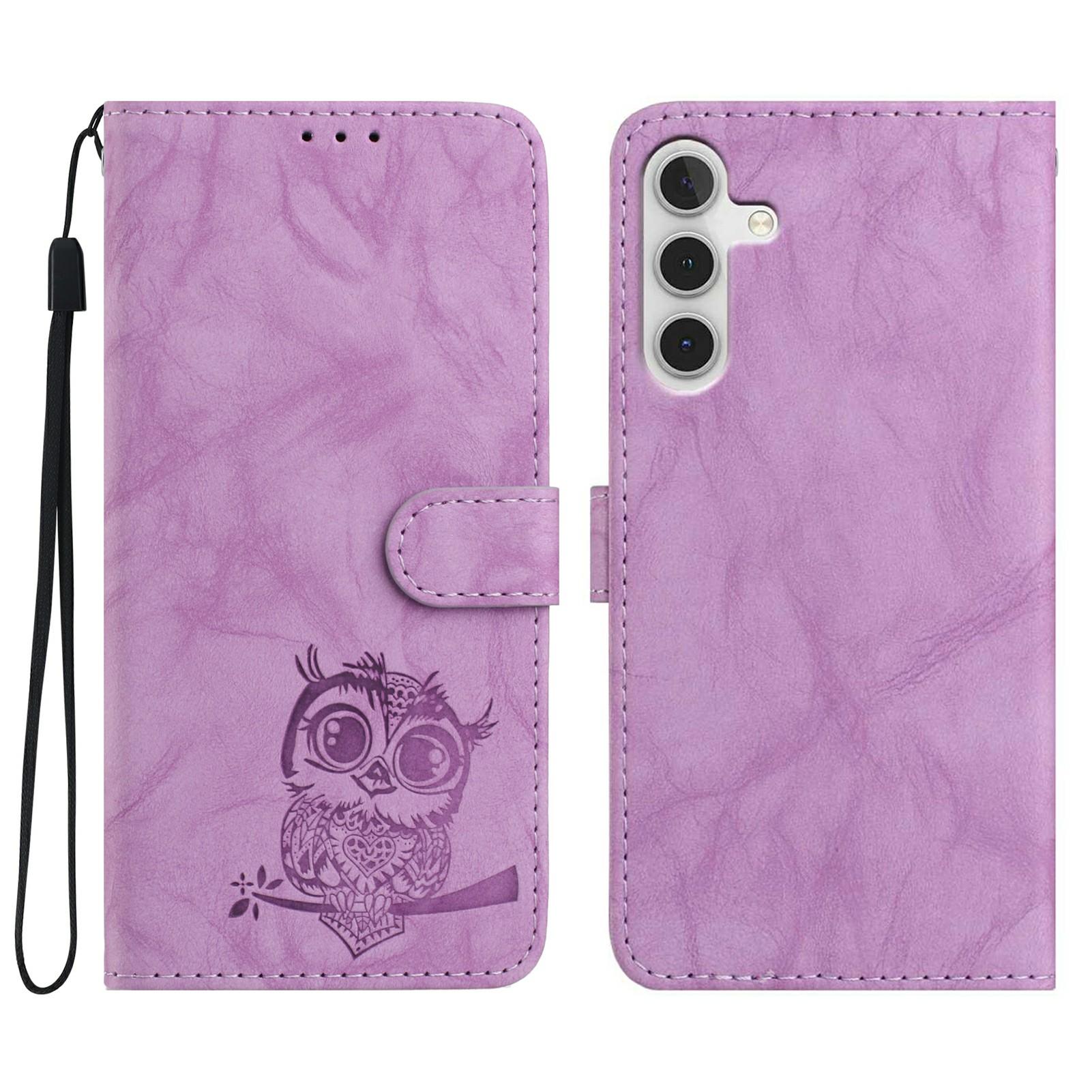 For Samsung Galaxy A35 5G Case Owl Imprinted PU Leather Wallet Phone Cover with Wrist Strap Purple
For Samsung Galaxy A35 5G Case Owl Imprinted PU Leather Wallet Phone Cover with Wrist Strap Purple