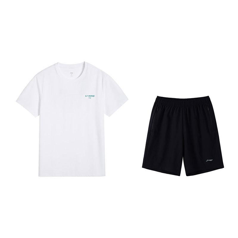 Li-Ning Versatile Loose Breathable Short Sleeve Comfortable Shorts Casual Sports Suit Men suit Standard-White Black W879-2+W515-1 S
Li-Ning Versatile Loose Breathable Short Sleeve Comfortable Shorts Casual Sports Suit Men suit Standard-White Black W879-2+W515-1 S