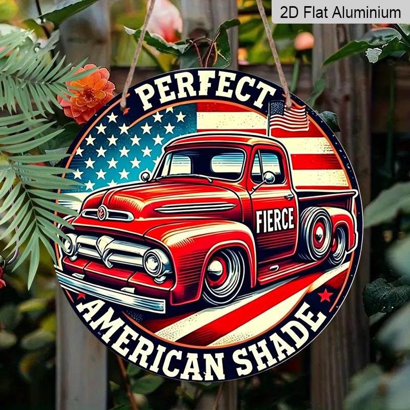 2D Flat Aluminum Wall Hanging with A 250th Anniversary of The Founding of The United States Theme, Available in Various Sizes. Vintage Truck Pattern 20*20cm
2D Flat Aluminum Wall Hanging with A 250th Anniversary of The Founding of The United States Theme, Available in Various Sizes. Vintage Truck Pattern 20*20cm