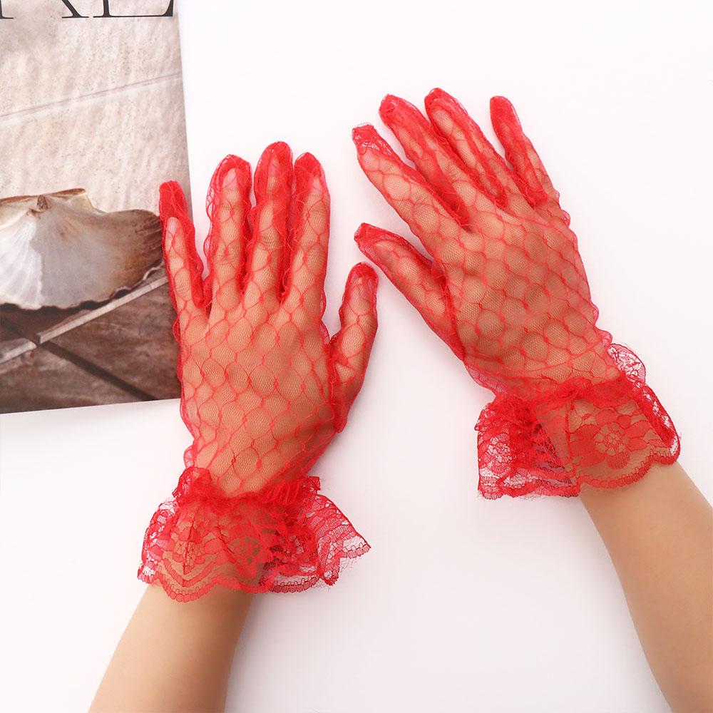 Dinner Dress Autumn Banquet Dress Accessories Thin Mittens Lace Gloves Bridal Mesh Gloves Wedding білий 
Dinner Dress Autumn Banquet Dress Accessories Thin Mittens Lace Gloves Bridal Mesh Gloves Wedding білий