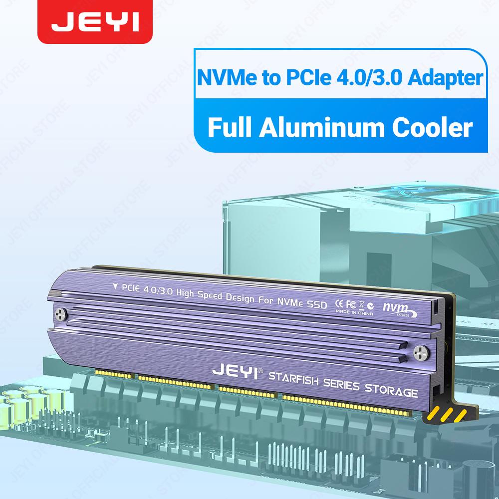 JEYI M.2 NVME to PCIe 4.0 3.0 Adapter With Aluminum SSD Heatsink, NVMe 64Gbps Gen4 PCIE X4 X8 X16 Expansion Card for Desktop M.2 expansion card
JEYI M.2 NVME to PCIe 4.0 3.0 Adapter With Aluminum SSD Heatsink, NVMe 64Gbps Gen4 PCIE X4 X8 X16 Expansion Card for Desktop M.2 expansion card