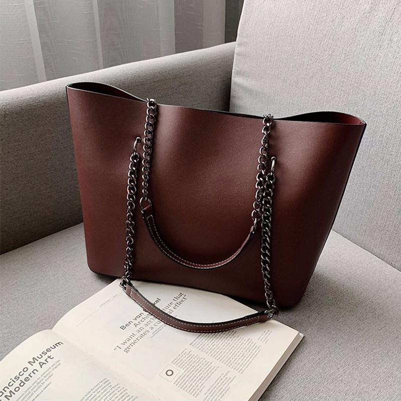 Yogodlns Luxury PU Leather Tote Bag For Women New Chains Shoulder Bag Large Capacity Handbag Travel Female Handle Bag 32*12*26cm вина червоного кольору
Yogodlns Luxury PU Leather Tote Bag For Women New Chains Shoulder Bag Large Capacity Handbag Travel Female Handle Bag 32*12*26cm вина червоного кольору