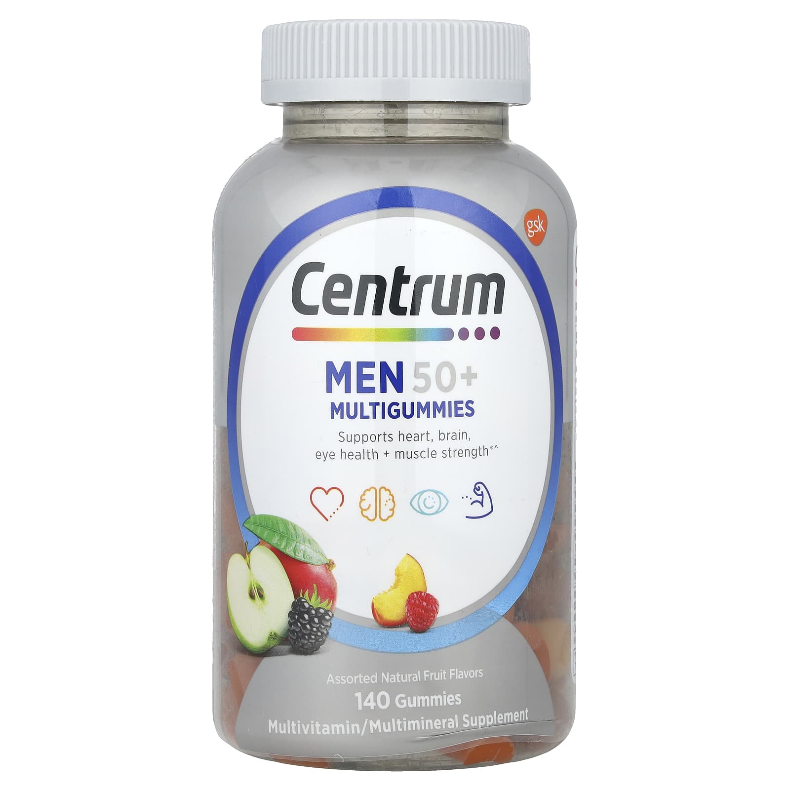 Centrum, мультигуммі желе для чоловіків старше 50 років, натуральна фруктова суміш, 140 жуйок
Centrum, мультигуммі желе для чоловіків старше 50 років, натуральна фруктова суміш, 140 жуйок