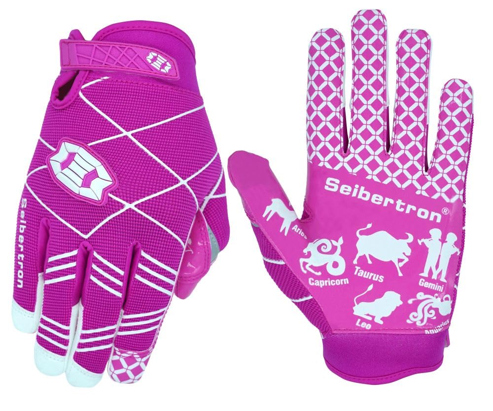 Seibertron Pro Zodiac American Football Gloves Rugby American Football Gloves Ultra Stick Sports Receiver Children Kids Youth (Cybertron) 3.0 (S,
Seibertron Pro Zodiac American Football Gloves Rugby American Football Gloves Ultra Stick Sports Receiver Children Kids Youth (Cybertron) 3.0 (S,