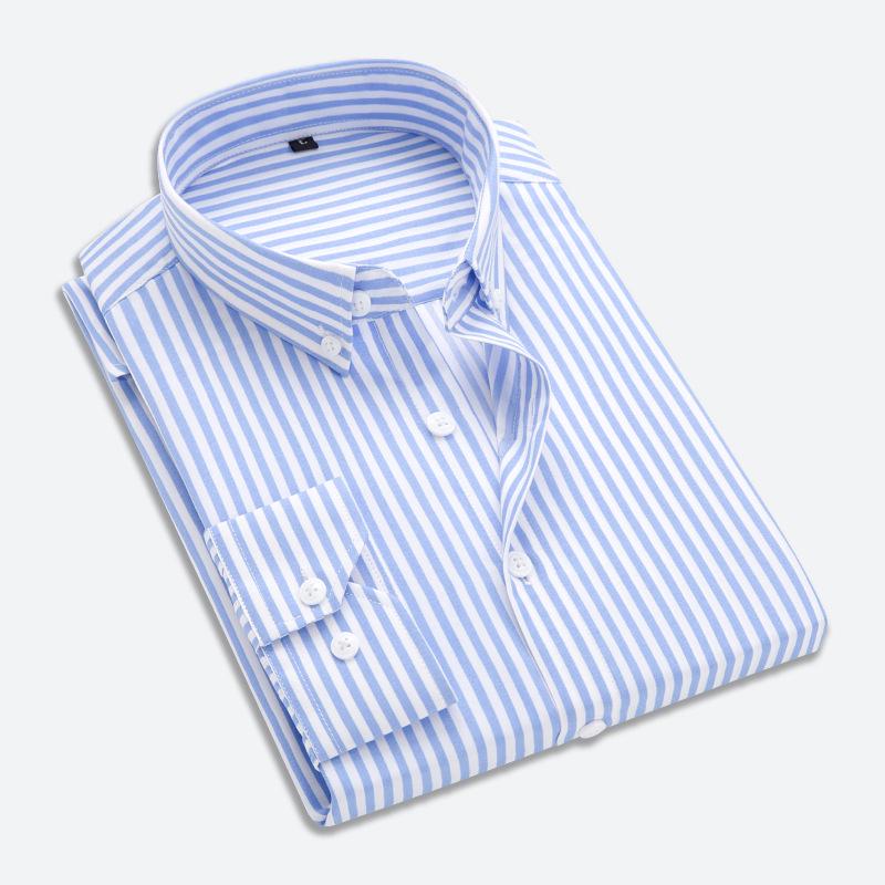 Men s Spring Striped Shirt Solid Casual Long Sleeve Slim Fit Korean Edition Business Formal Laydown Shirt S
Men s Spring Striped Shirt Solid Casual Long Sleeve Slim Fit Korean Edition Business Formal Laydown Shirt S