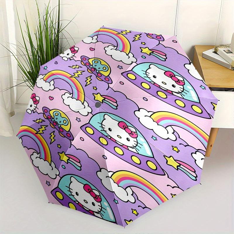 Hello Kitty,Rainbow Automatic Folding Umbrella-Simple 8-Rib Design, Bright Cartoon Pattern, Durable Iron Frame, Suitable For Travel, Outdoor
Hello Kitty,Rainbow Automatic Folding Umbrella-Simple 8-Rib Design, Bright Cartoon Pattern, Durable Iron Frame, Suitable For Travel, Outdoor
