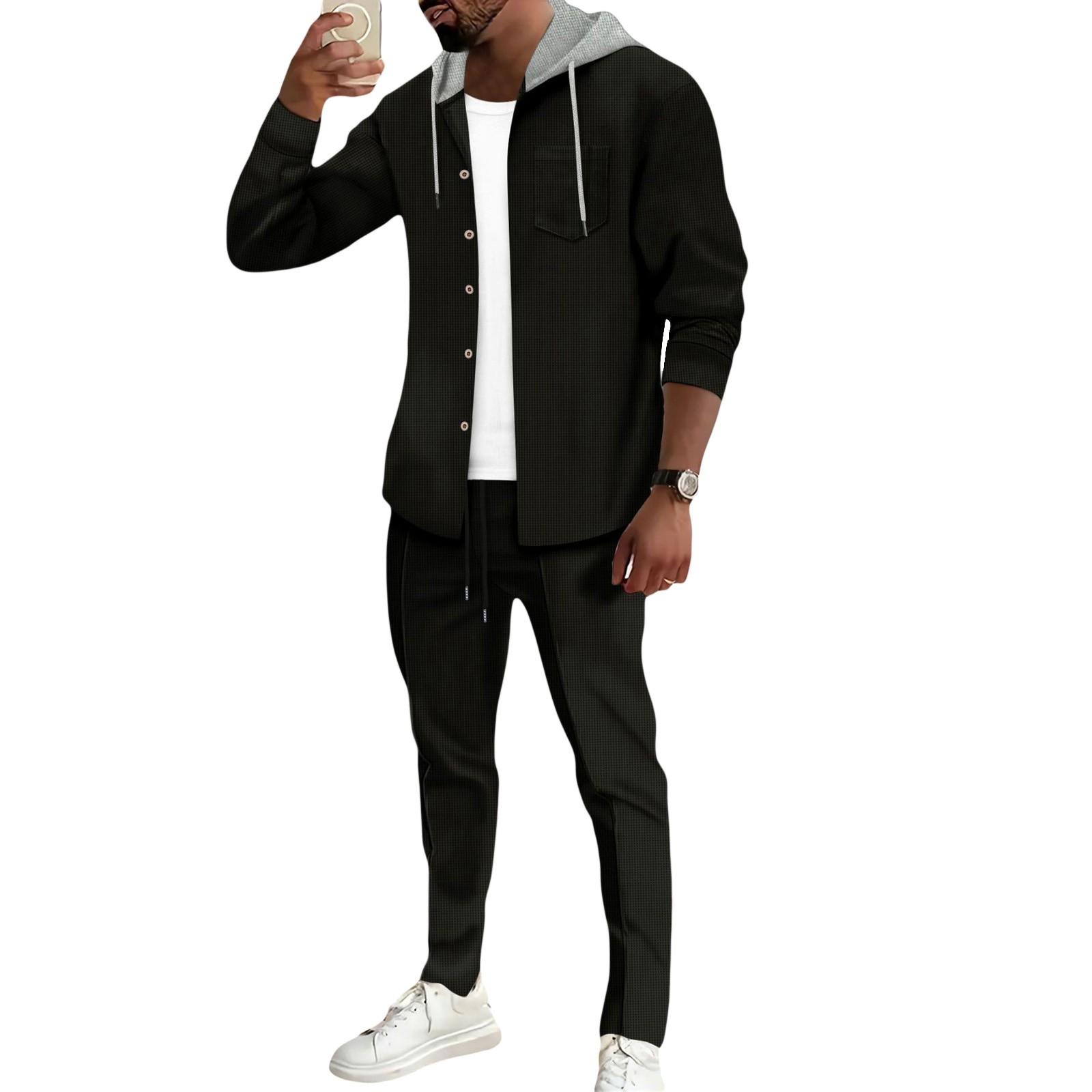Men s Winter Casual Warm Button Hooded Sweatshirt Men s Sports Pants Hooded Set XXXL чорний
Men s Winter Casual Warm Button Hooded Sweatshirt Men s Sports Pants Hooded Set XXXL чорний