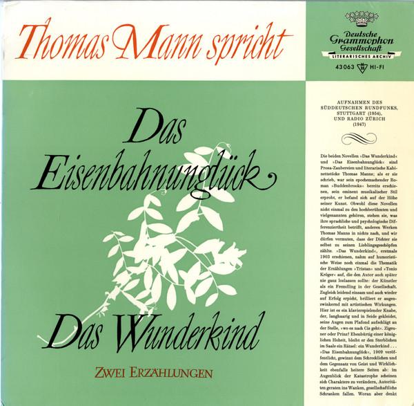 LP Record THOMAS MANN - Thomas Mann spricht Zwei Erzahlunge 43063 DEUTSCHE GRAMMO 1965 Germany Comedy & Spoken Word Used
LP Record THOMAS MANN - Thomas Mann spricht Zwei Erzahlunge 43063 DEUTSCHE GRAMMO 1965 Germany Comedy & Spoken Word Used