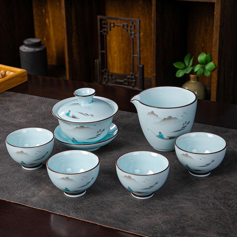 6pcs Complete Set of Ceramic Kung Fu Tea Set Household Chinese Style Tea Bowl Teacup Teapot Drinking Utensils Teaset Accessories
6pcs Complete Set of Ceramic Kung Fu Tea Set Household Chinese Style Tea Bowl Teacup Teapot Drinking Utensils Teaset Accessories