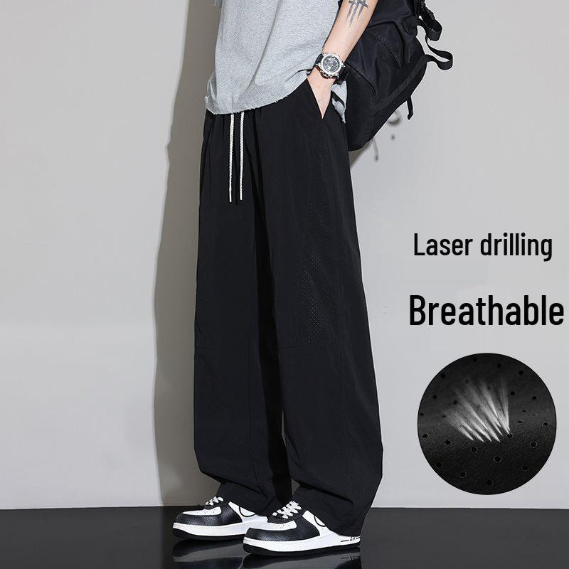 Men s Spring/Summer Ice Silk Wide-Leg Pants: Breathable, Micro-Elastic, Casual Straight-Leg Mesh Design. M чорний
Men s Spring/Summer Ice Silk Wide-Leg Pants: Breathable, Micro-Elastic, Casual Straight-Leg Mesh Design. M чорний